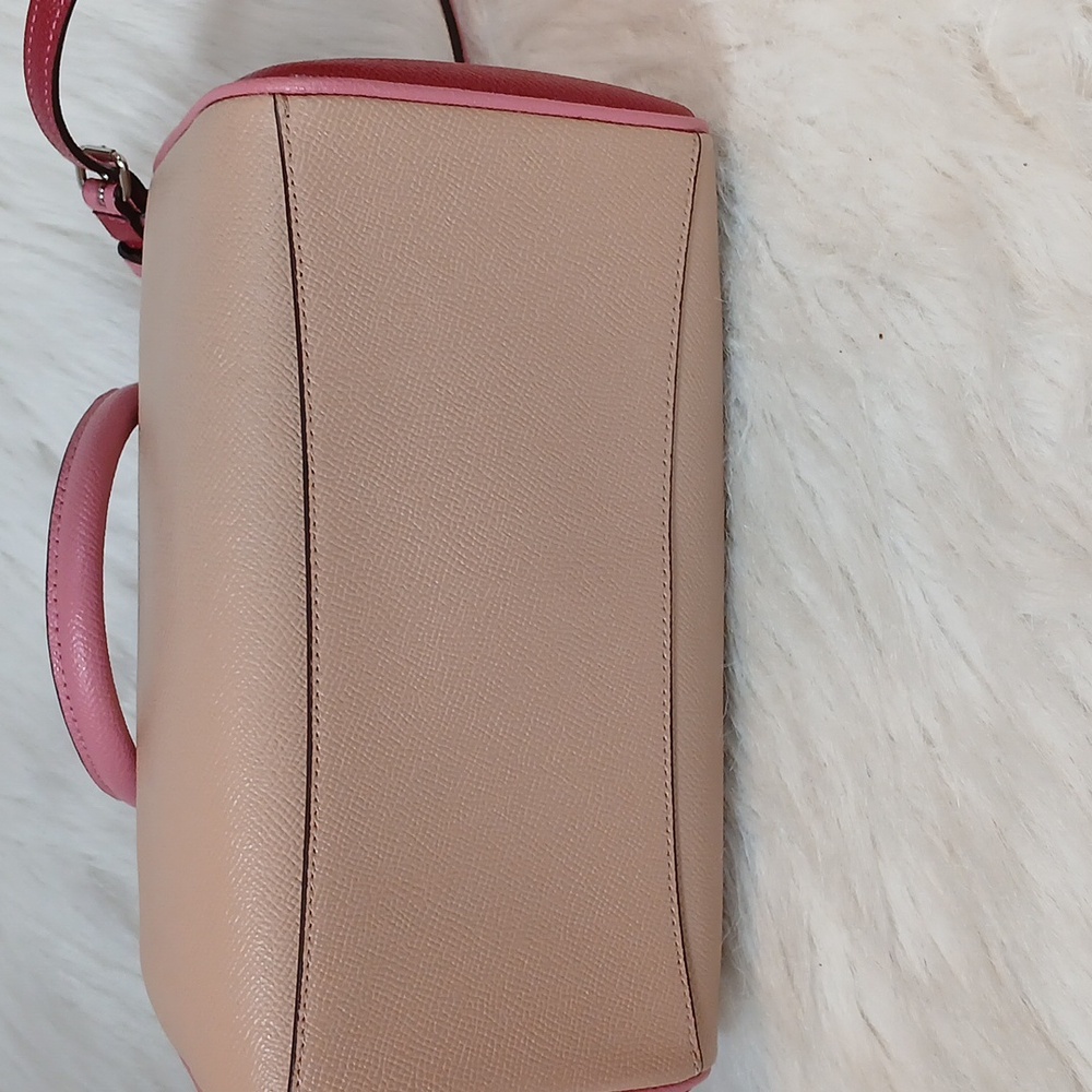 Coach Mini Bennett Satchel Pink and Cream Women's Handbag - Picture 5 of 10